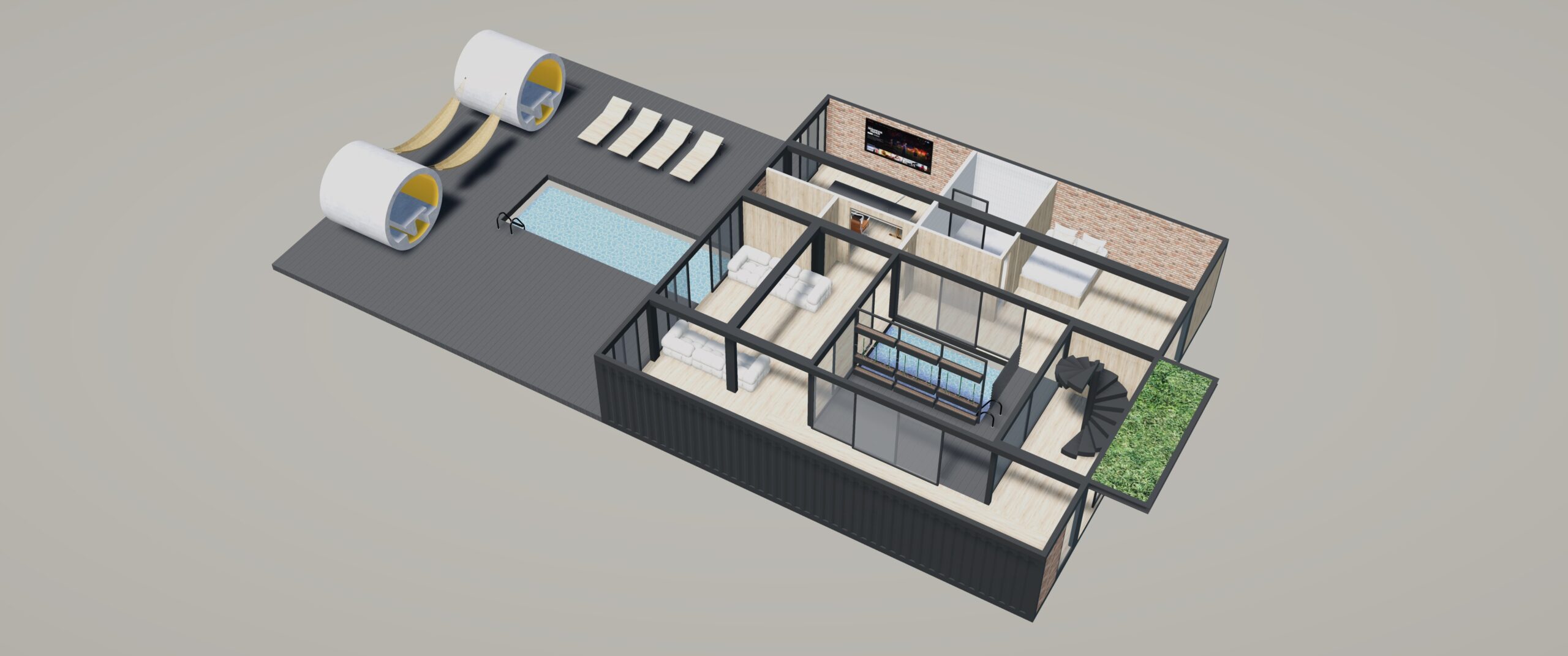 6 CONTAINER HOME WITH SWIMMING POOL 4