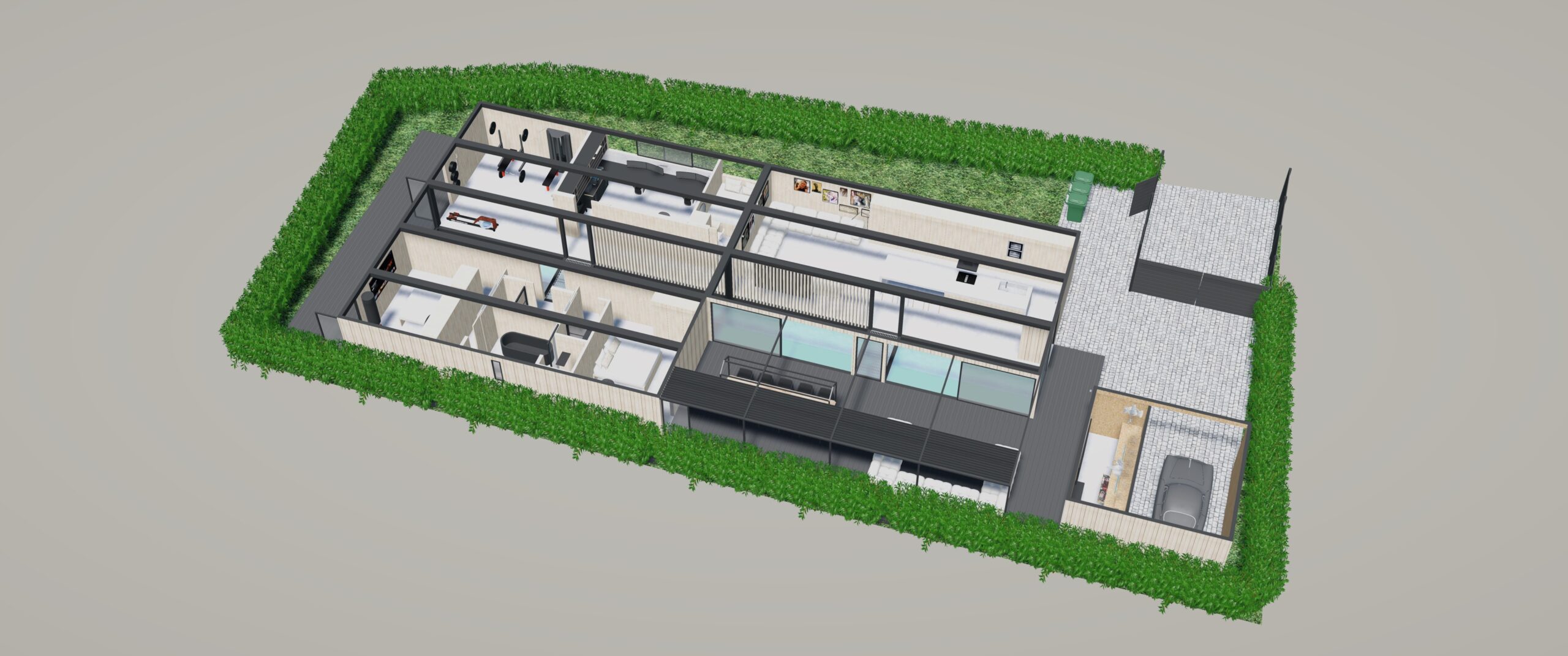 7 CONTAINER HOME WITH POOL 2